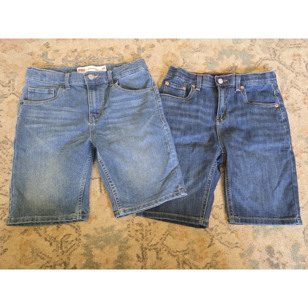 Levis Youth Size 16 28" Levis Shorts Lot Long Modest Slim Fit EUC